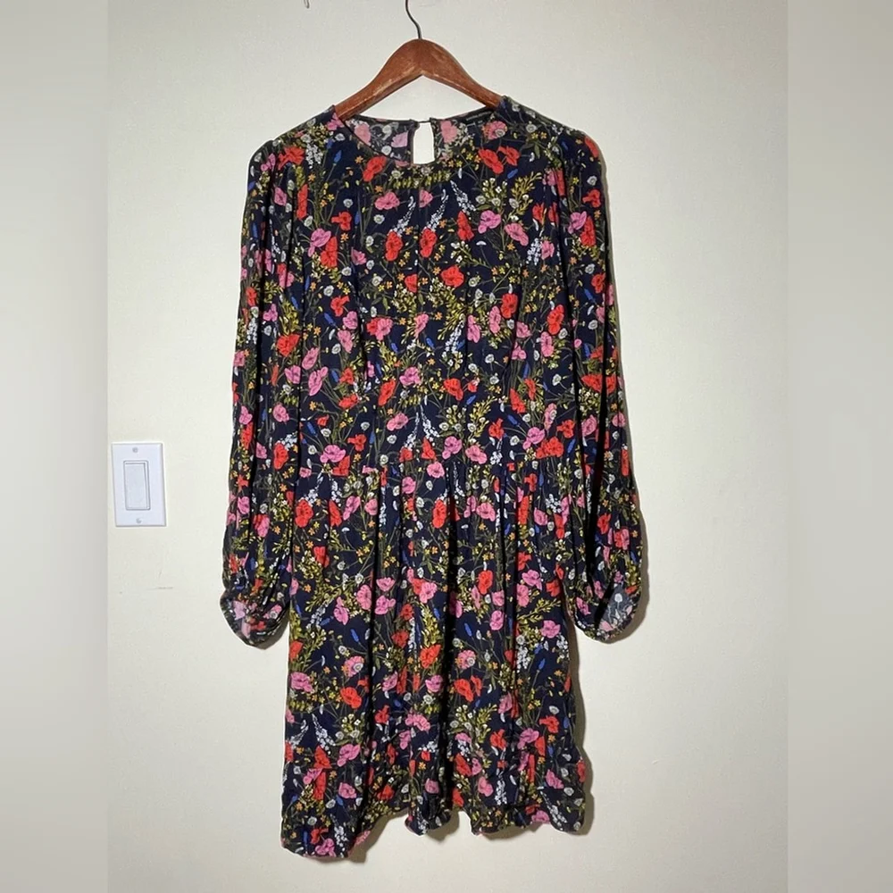 banana republic mini Floral Long Sleeve Dress - Picture 2 of 7